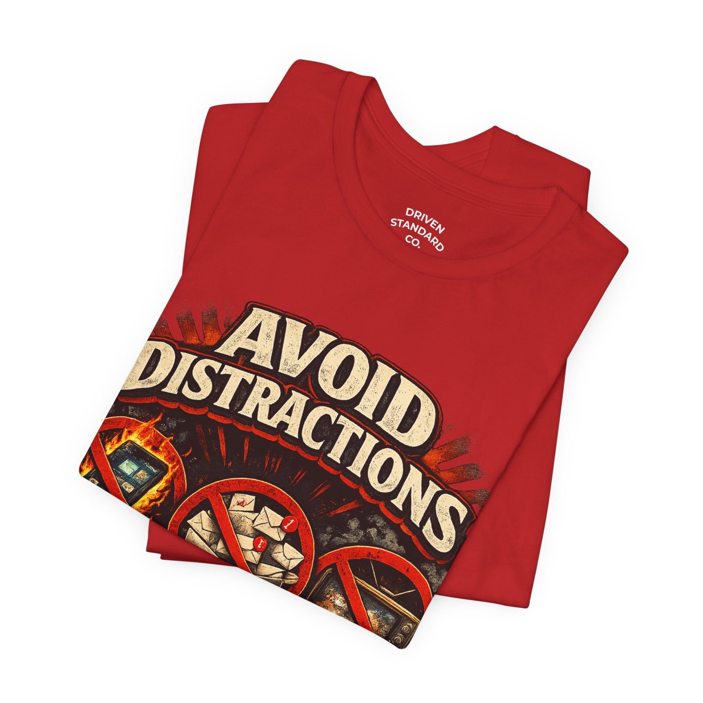 Avoid Distractions Graphic Tee — No Phone • No Email • No TV