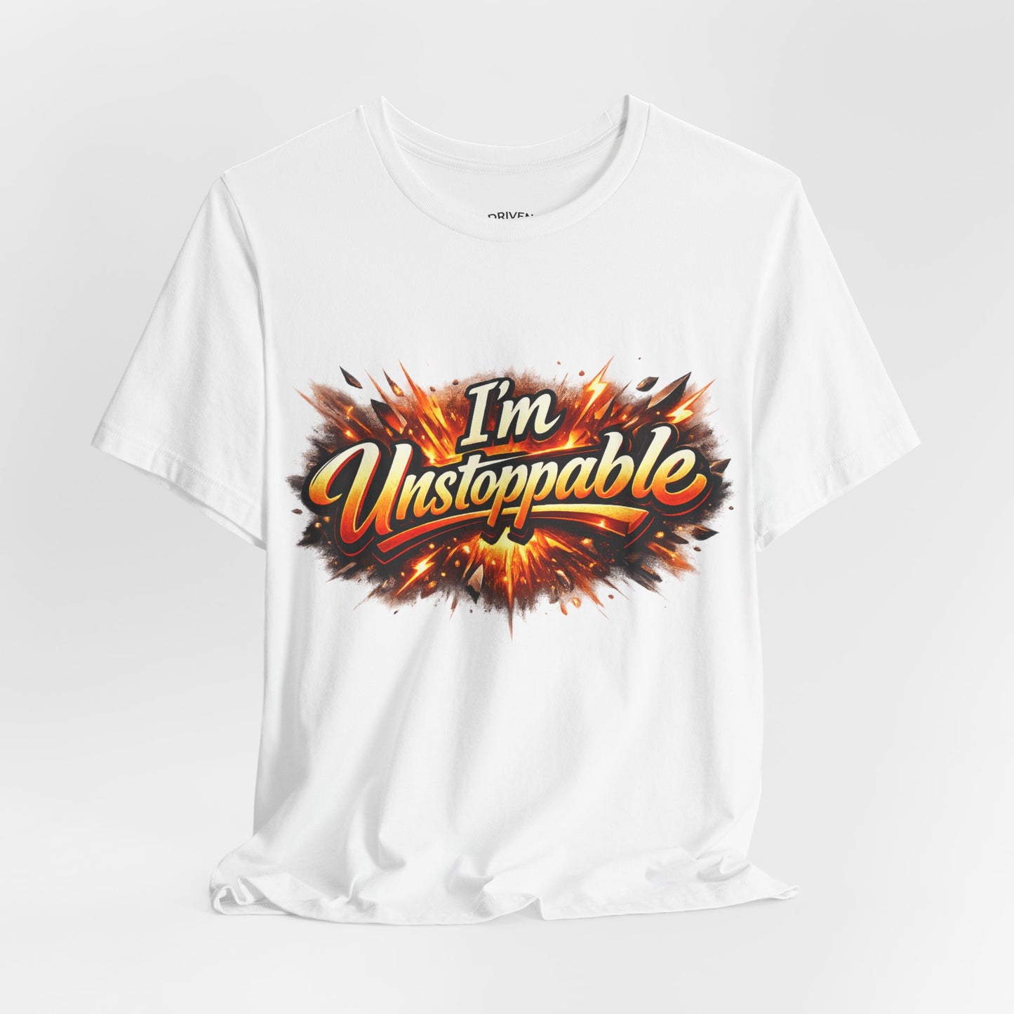 I'm Unstoppable T-Shirt — Bold Retro Flame Graphic Tee