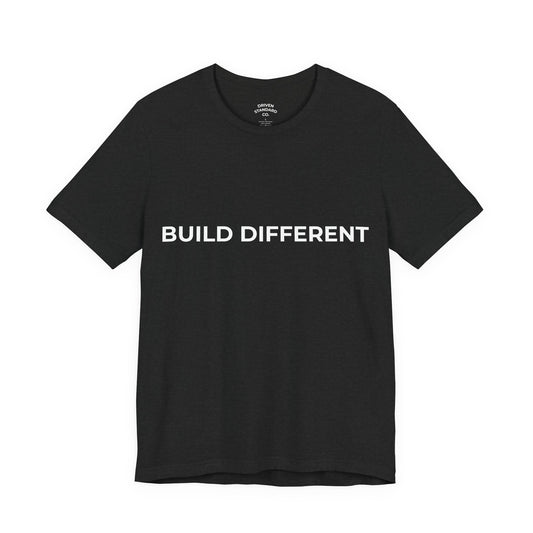 Build Different Tee — Minimalist Motivational T‑Shirt